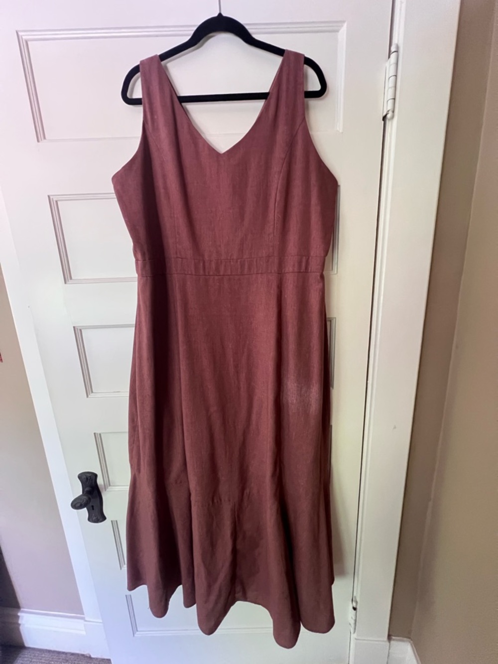 CityChic Brown Linen Button-Front Dress - Picture 2 of 3